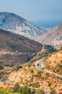 Bir vahşi dağ manzarası yakınındaki mağara Agia Sofia Adalet Divani Crete island, Yunanistan, Avrupa'nın iç içinde.