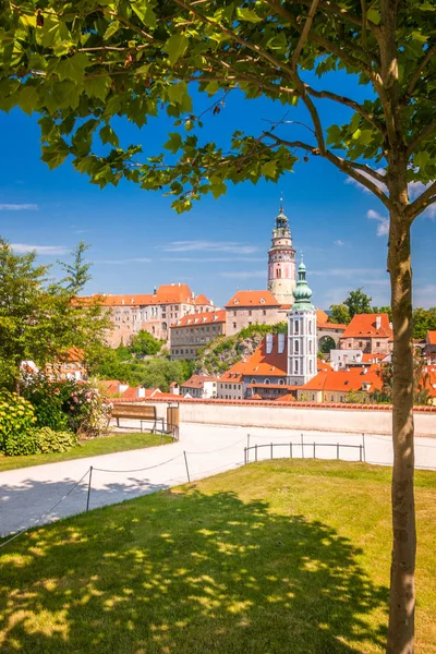 Nézd Középkori Város Cesky Krumlov Castle Csehország Európa — Stock Fotó