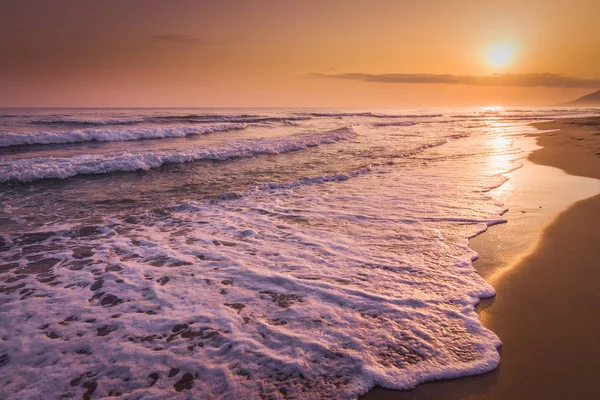 Alba Mare Sulla Costa Dell Isola Creta Grecia Europa — Foto Stock