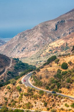 Bir vahşi dağ manzarası yakınındaki mağara Agia Sofia Adalet Divani Crete island, Yunanistan, Avrupa'nın iç içinde.