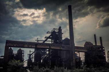 Demir işleme merkezi alt Vitkovice, Ostrava town, Çek Cumhuriyeti, Europe yılında endüstriyel mimarisi.