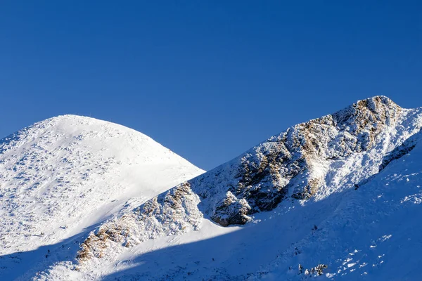 Winter Snowy Landscape Mountain Sunny Day Blue Sky Mala Fatra — Stock Photo, Image