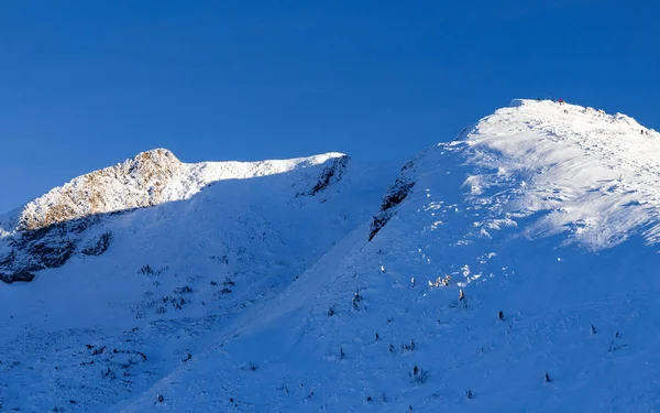 Winter Snowy Landscape Mountain Sunny Day Blue Sky Mala Fatra — Stock Photo, Image