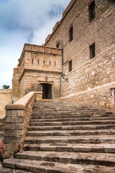 Steintreppe zur Festung in Melilla. — Stockfoto