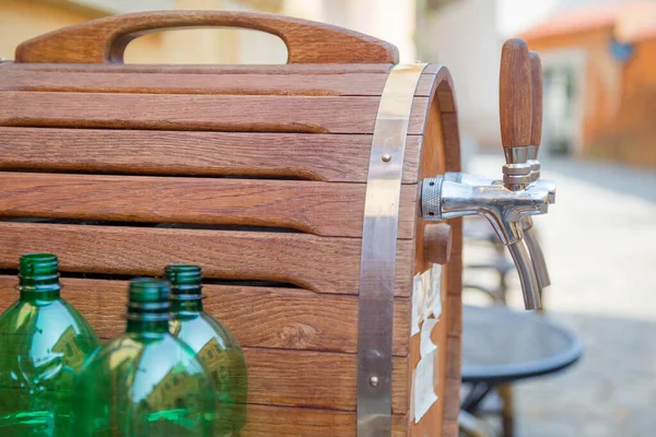 Small Wine Bar Exterior Detail Shallow Depth Field — Stock Photo, Image