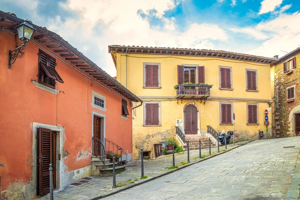 Ulice Historickými Domy Montecatini Alto Středověká Vesnice Nad Městem Montecatini — Stock fotografie