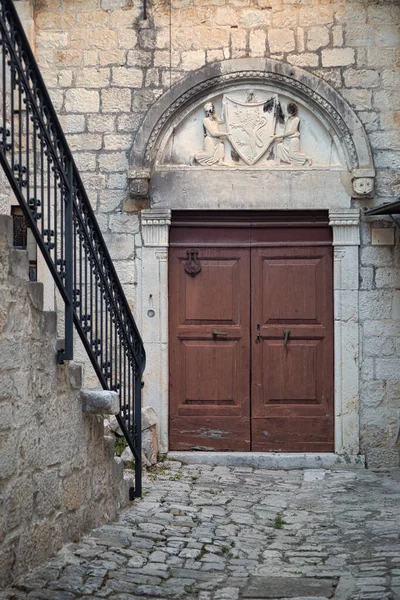 Historic Street Trogir Ancient Town Harbour Adriatic Coast Croatia Europe — Stock Photo, Image