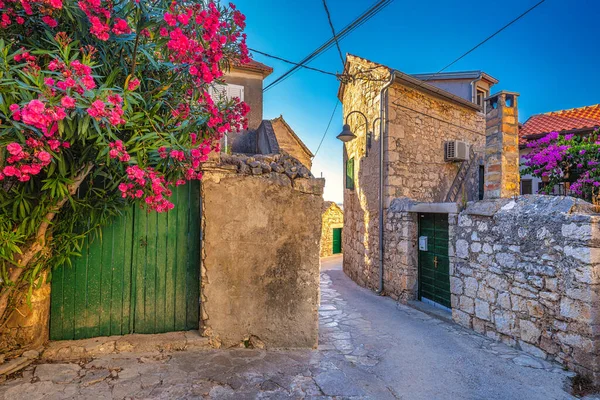 Straße Der Stadt Primosten Ein Beliebtes Touristenziel Der Dalmatinischen Adriaküste — Stockfoto