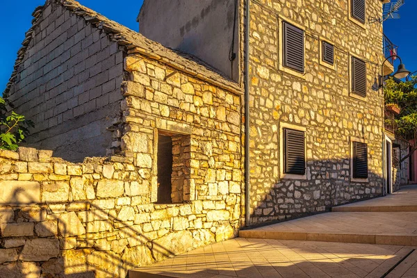 Architektur Primosten Stadt Ein Beliebtes Touristenziel Der Dalmatinischen Küste Der — Stockfoto
