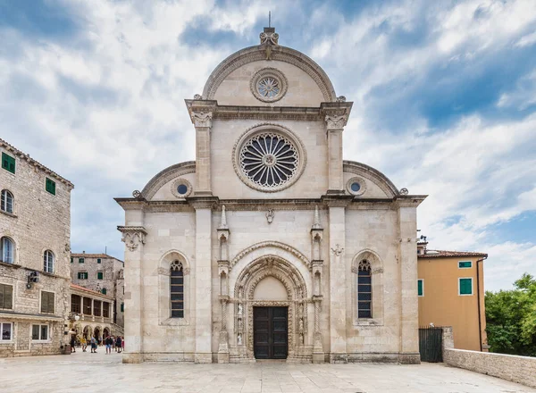 Kathedraal Van James Een Driebeukige Basiliek Sibenik Een Historische Stad — Stockfoto