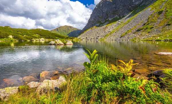 Berg Sjö Rohace Området Tatra National Park Slovakien Europa — Stockfoto