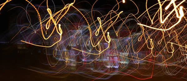 夜の抽象的な背景ライト — ストック写真