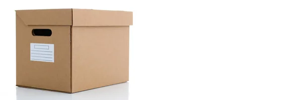 Una gran cantidad de caja de cartón de color kraft . — Foto de Stock