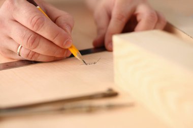 Silah alt yapı planı yapma kağıt closeup ölçekli