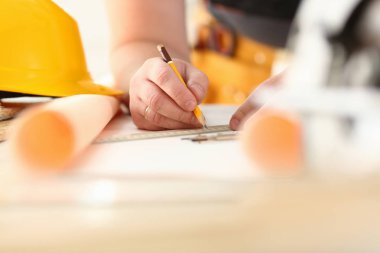 Silah alt yapı planı yapma kağıt closeup ölçekli