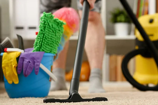Home care para carpete de vácuo cleane — Fotografia de Stock