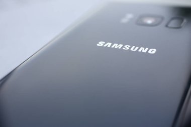 Minsk, Belarus - 11.01.2019. Akıllı telefon samsung