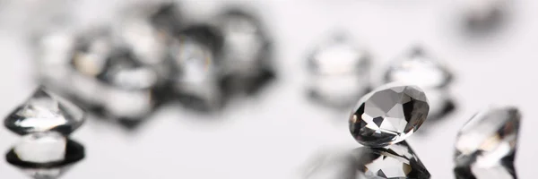Rozproszenie biała gwiazda diamentów na czarny — Zdjęcie stockowe