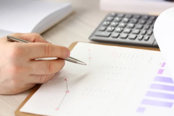 Accountant Manager Checking Bills Wealth Growth — Stock Photo, Image