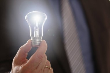 İlham Sembolü Tasarruf Elektrik Enerji Fikri