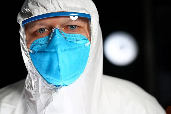 Chemistry Scientist Wearing Lab Coverall Portrait — Stock Photo, Image