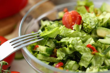 Sağlıklı Doğranmış Diyet Sebze Salatası Fotoğraf