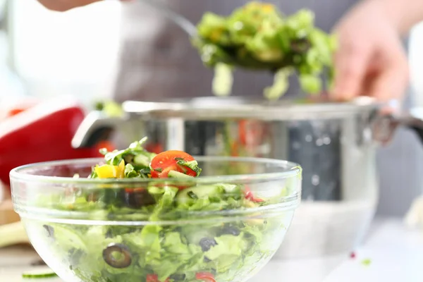 Taze organik sebze bileşen salata fotoğraf — Stok fotoğraf