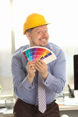 İç tasarımcı tutun fanned Out renk paleti