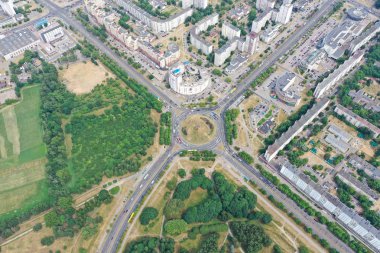 Quadrocopter drone air urban fotoğraf