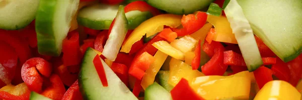 Gesunde, gehackte Rohkost-Salatzutat — Stockfoto