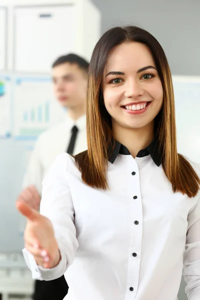 Friendly woman in office — Stock Photo, Image