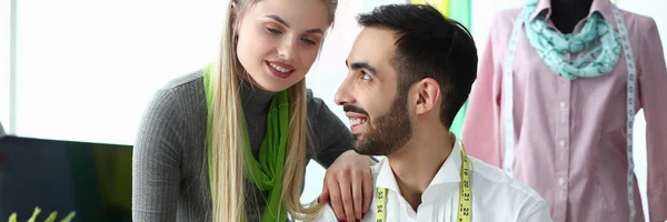 Technologie in kleding naaien maatwerk — Stockfoto