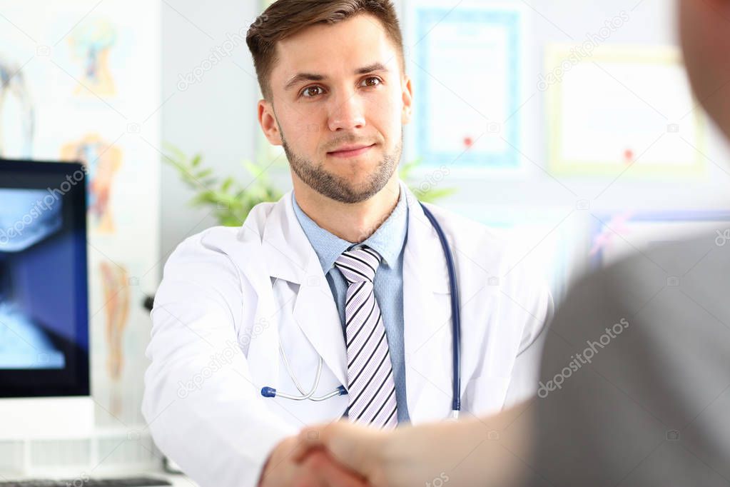 Doctor shaking hand