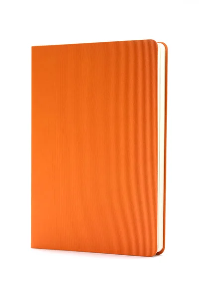 Orange dagbok isolerad på vit bakgrund — Stockfoto