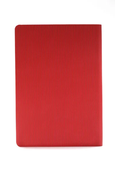 Červený deník izolovaný na bílém pozadí — Stock fotografie