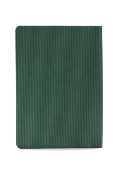 Diário verde isolado no fundo branco — Fotografia de Stock