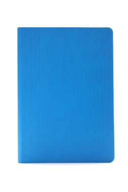 Beyaz arka planda izole edilmiş mavi günlük