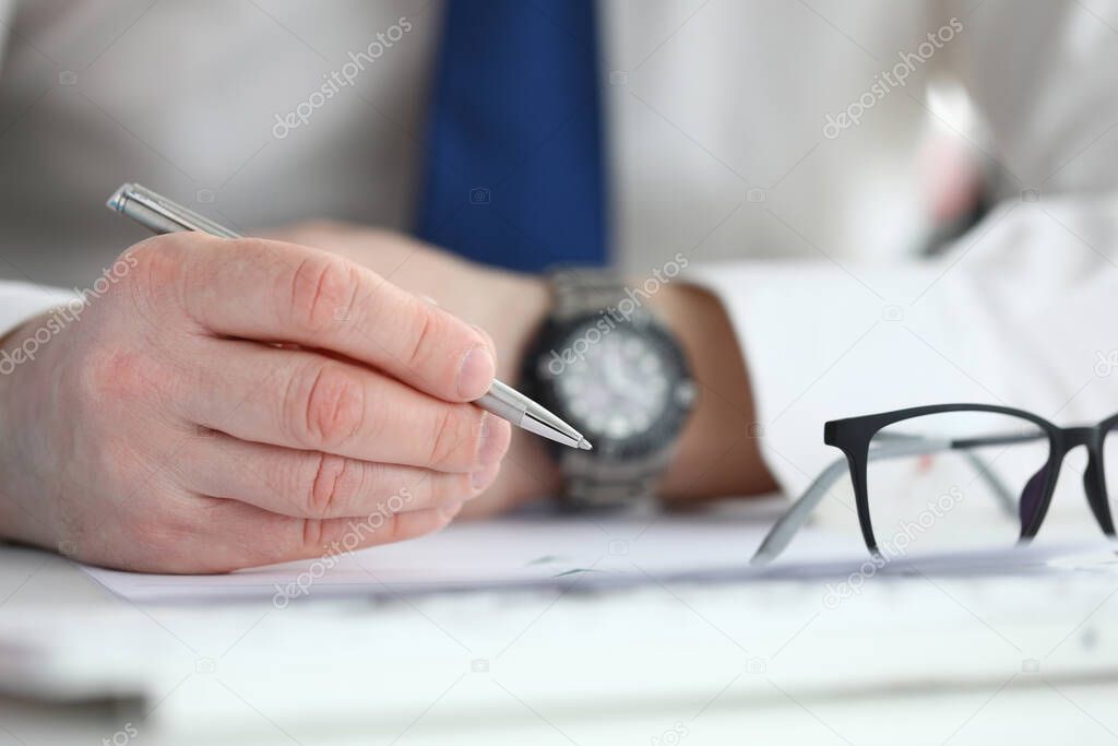 Businessman sign contract. Business education concept.