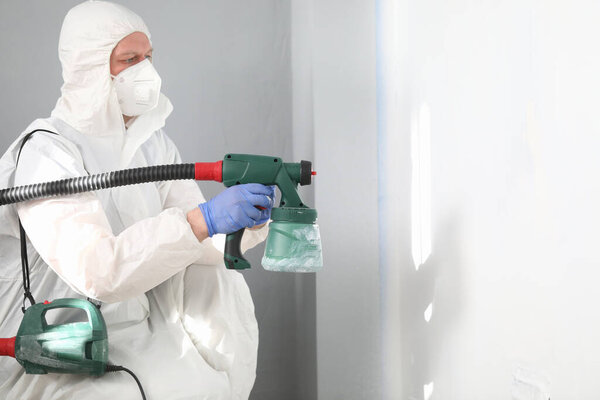 Concentrated interior designer at work