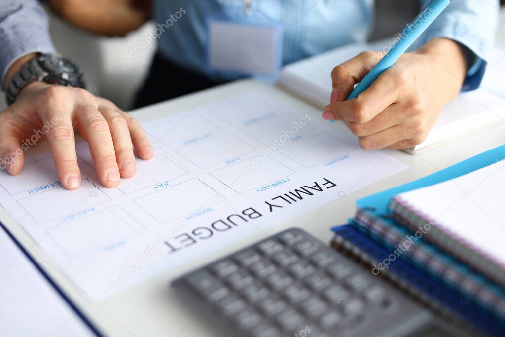 Calculator on working table