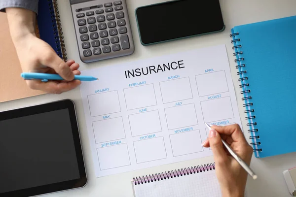 Financial planning and insurance forecasting — Stock Photo, Image