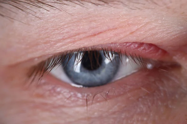Close up of male eye of european man — Stock Photo, Image
