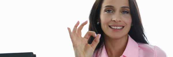 Cute lady on workplace — Stock Photo, Image