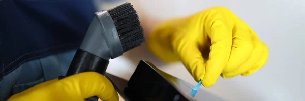 Persoon van de schoonmaakdienst — Stockfoto