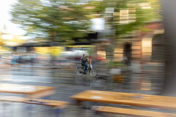 Fietsdrager Regen — Stockfoto