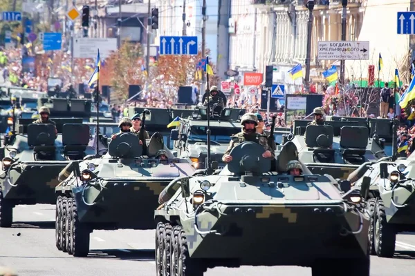 Kyiw Ukraine August 2018 Kyiw Ist Gastgeber Einer Militärparade Jahrestag — Stockfoto