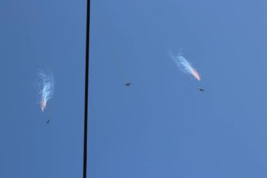 Kyiv, Ukrayna - 24 Ağustos 2018: Kyiv, Ukrayna 'nın bağımsızlığının 27. yıldönümünde 24 Ağustos' ta bir askeri geçit törenine ev sahipliği yapıyor. 