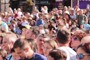 Kyiv, Ukrayna - 24 Ağustos 2018: Kyiv, Ukrayna 'nın bağımsızlığının 27. yıldönümünde 24 Ağustos' ta bir askeri geçit törenine ev sahipliği yapıyor. 