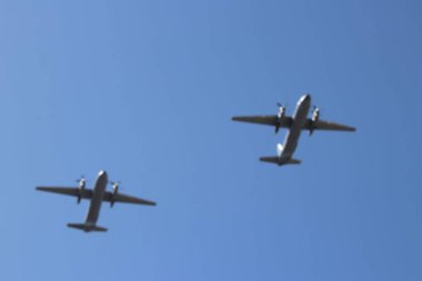 Kyiv, Ukrayna - 24 Ağustos 2018: Kyiv, Ukrayna 'nın bağımsızlığının 27. yıldönümünde 24 Ağustos' ta bir askeri geçit törenine ev sahipliği yapıyor. 