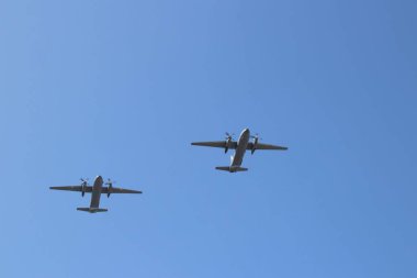 Kyiv, Ukrayna - 24 Ağustos 2018: Kyiv, Ukrayna 'nın bağımsızlığının 27. yıldönümünde 24 Ağustos' ta bir askeri geçit törenine ev sahipliği yapıyor. 